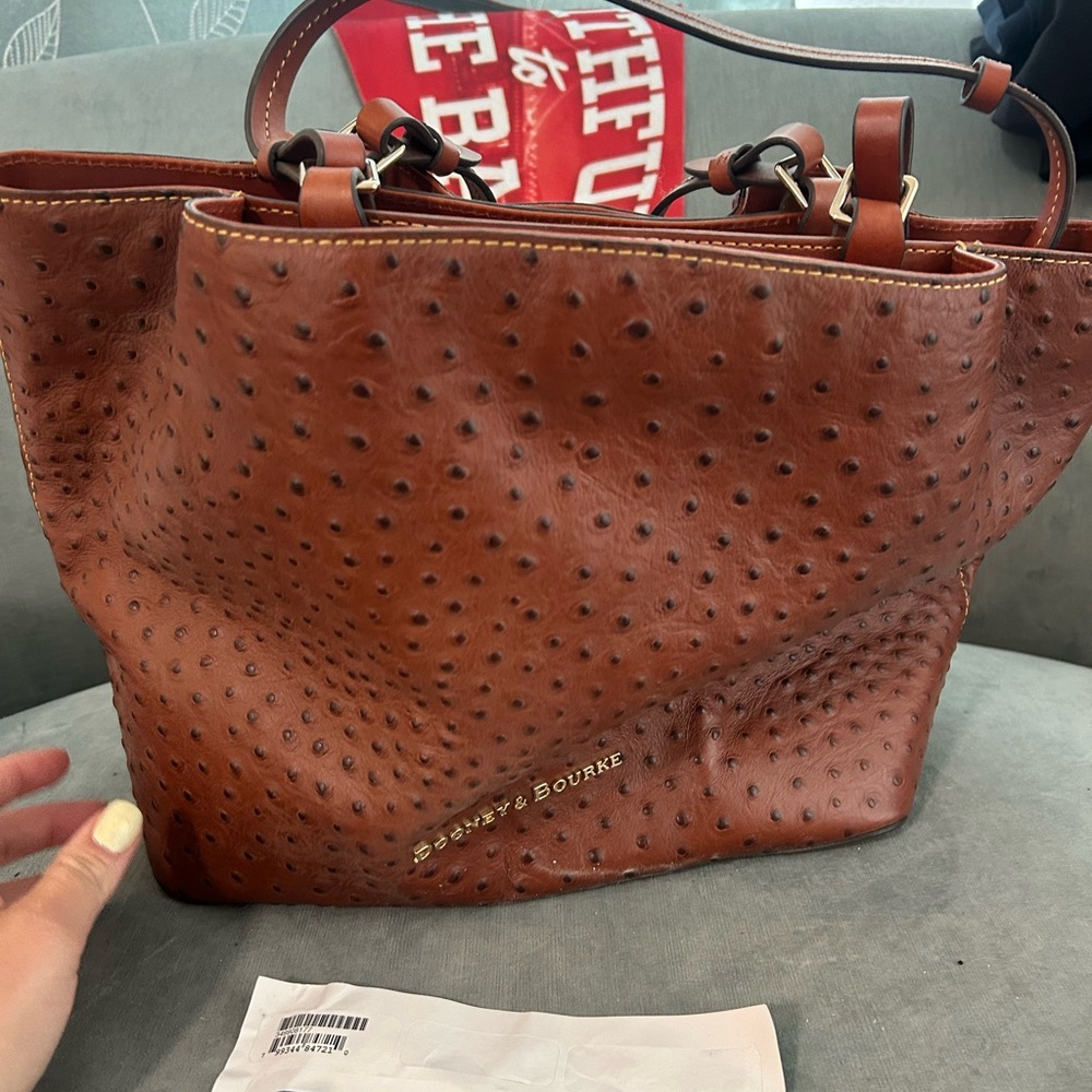 Dooney & Bourke Brown Leather Tote Bag